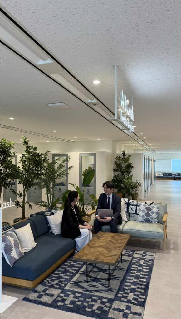 ABCashについて質問中